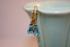 Vintage Aqua Bell Earrings