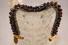 Parthena Purple Crystals Beaded Bracelet