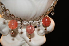 Virginia Cherry Rose Quartz Necklace
