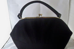 Sophie L&M Black Wool Hand Bag