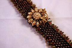 Adelina Woven Bracelet With Antique Broach